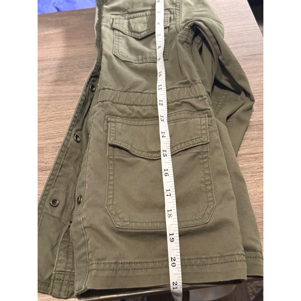 GAP Kids‎ Utility Jacket Khaki Green Cargo Pockets Drawstring Size S 6-7 - Picture 6 of 7